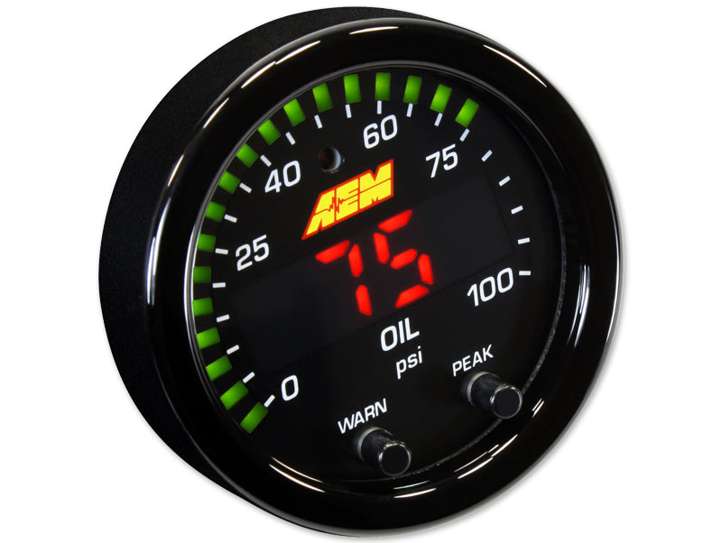 AEM X-Series 100 PSI/7BAR Oil/Fuel Pressure Gauge