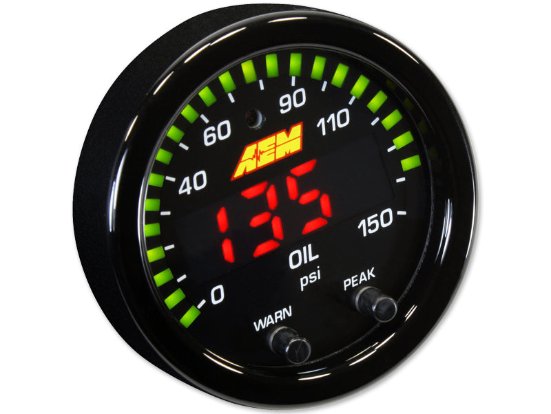 AEM X-Series 150 PSI / 10 BAR Oil Pressure Gauge