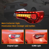 VLAND Full LED Tail Lights for Toyota 86 GT86 2012-2020/ Subaru BRZ 2013-2020/ Scion FR-S 2013-2020 w/ Sequential Turn Signals