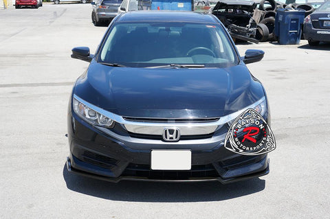 16-18 Honda Civic 2/4-Door TR-Style Front Lip (Polyurethane)