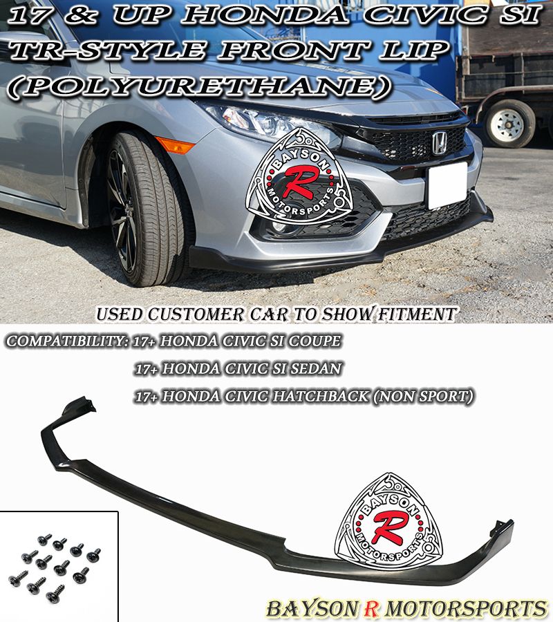 17-20 HONDA CIVIC SI TR-STYLE FRONT LIP (POLYURETHANE)