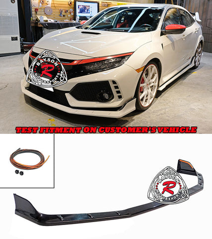 BaysonR MU Style Front Lip (ABS Plastic) - 2017-2021 Honda Civic Type R FK8 ONLY