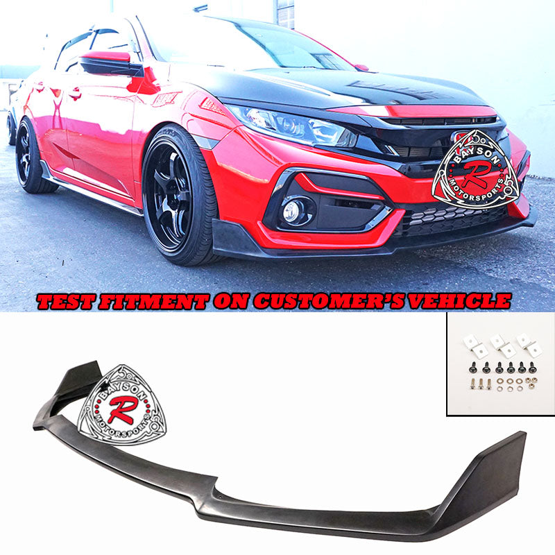 BaysonR TR Style Front Lip - 2017-2021 Honda Civic 5 Door Sport / Sport Touring