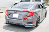 BaysonR TR Style Rear Lip - 2016-2020 Honda Civic 4 Dr LX, EX, SPORT ONLY (Won't fit SI)