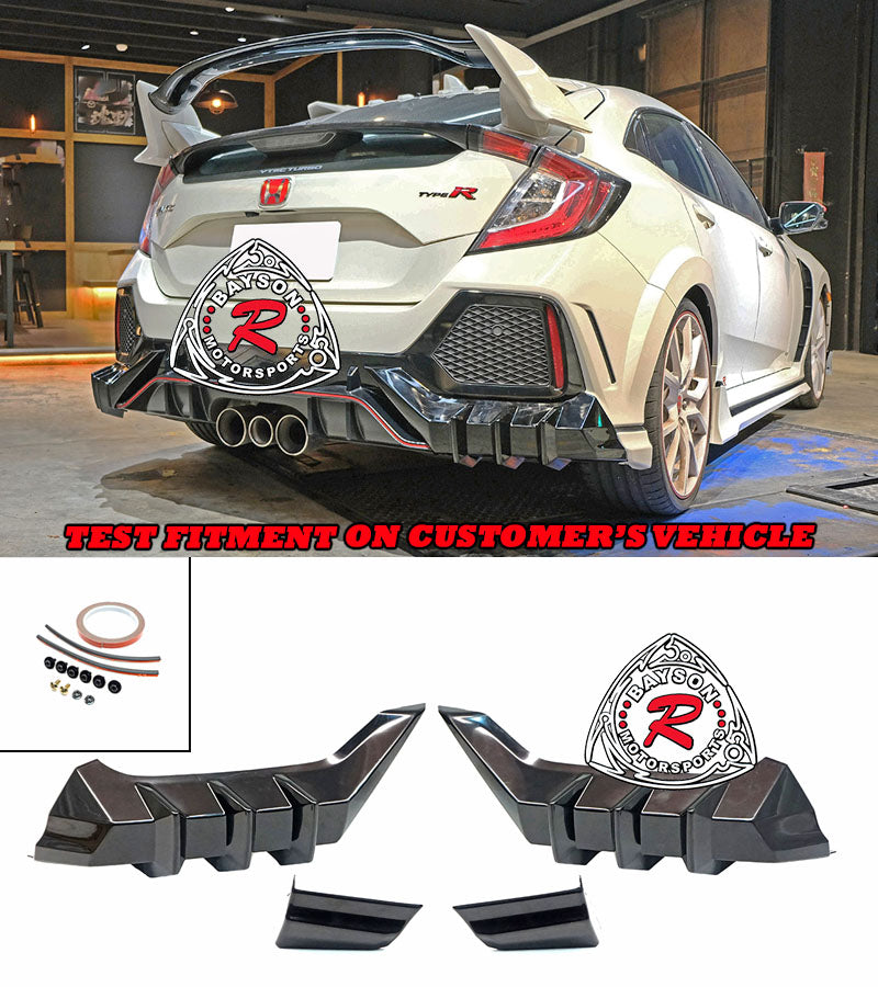 BaysonR MU Style Rear Lip - 2017-2021 Honda Civic Type R FK8 ONLY