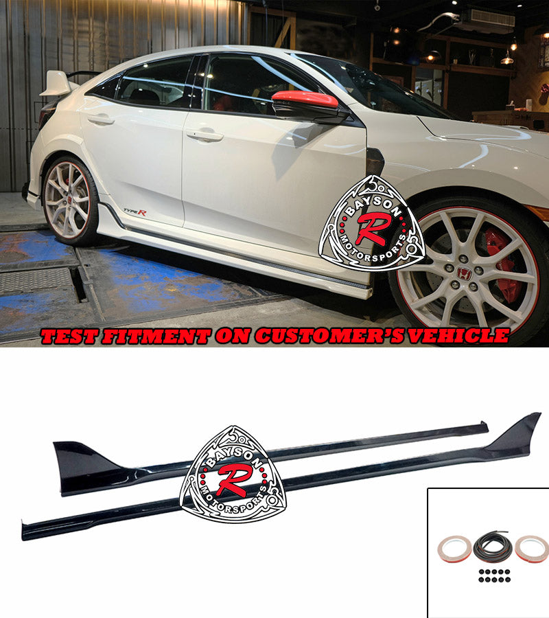 BaysonR MU Style Side Skirts - 2017-2021 Honda Civic Type R FK8 ONLY