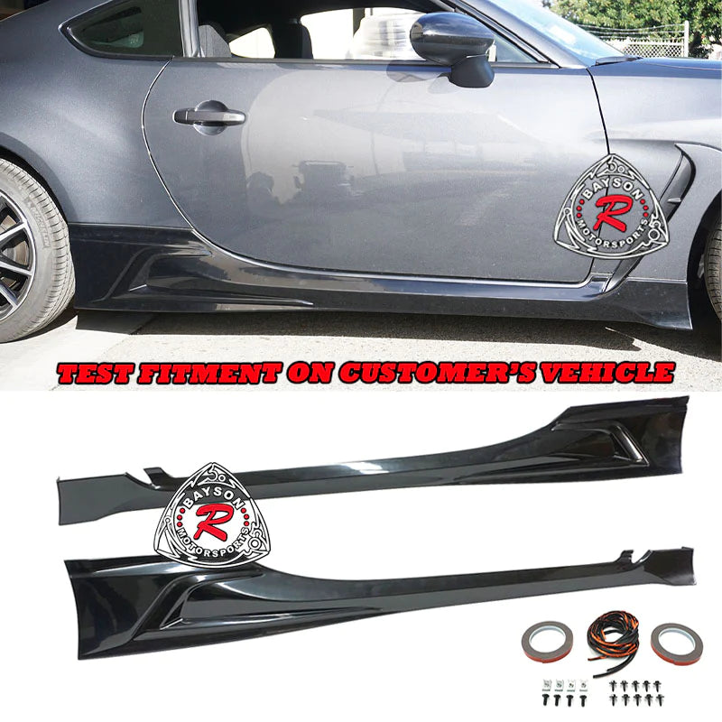 T Style Side Skirts (ABS Plastic) For 2022-2023 Toyota GR86 / Subaru BRZ