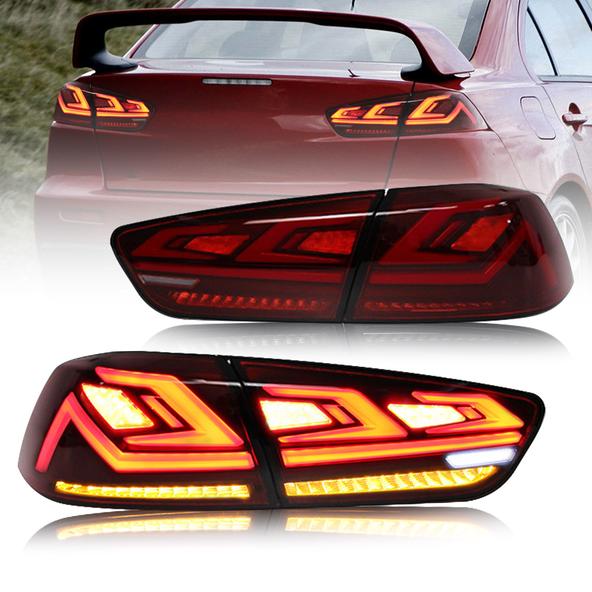VLAND Full LED Tail Lights For Mitsubishi Lancer/ EVO X 2008-2018 With Sequential Turn Signal