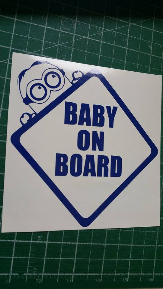 Minion Baby On Board Sticker