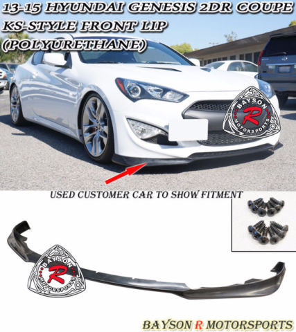 13-15 Hyundai Genesis 2-Door Coupe KS Style Front Bumper Lip (Polyurethane)