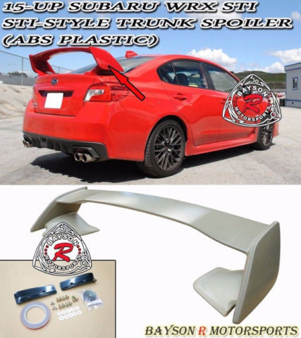 15-16 Subaru WRX STi 4dr Sedan STi-Style Rear Trunk Spoiler Wing