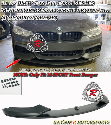 14-17 BMW F32 F33 F36 4-Series M-Performance Style Front Bumper Lip (Polypropylene)