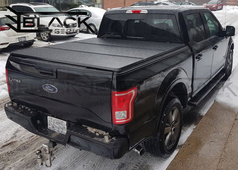 2004-2018 FORD F150 5.5FT SHORT BED - HARD TRI-FOLD COVER - SOLID FOLD TONNEAU COVER (TOP MOUNT)