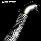 CTS TURBO AUDI C7/C7.5 S6/S7/RS7 4.0T CAST DOWNPIPE SET WITH HIGH FLOW CATS