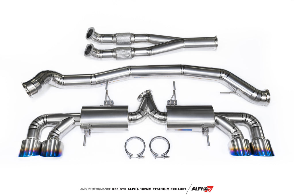 AMS PERFORMANCE R35 GTR ALPHA 102MM TITANIUM EXHAUST