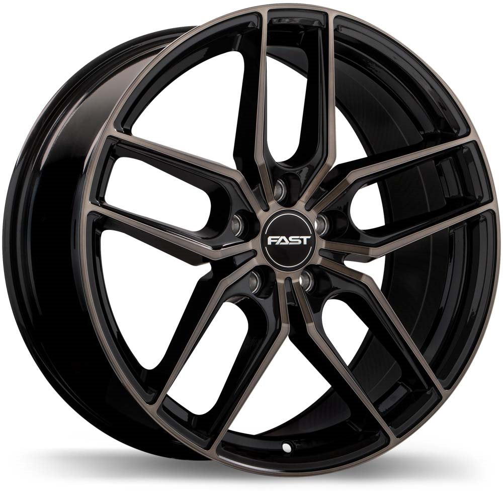 Fast Aristo Gloss Black with Machined Face and Smoked Clear Wheels