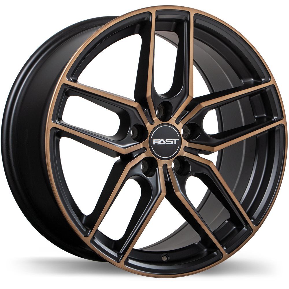 Fast Aristo Satin Black with Machined Face and Bronze Wheels