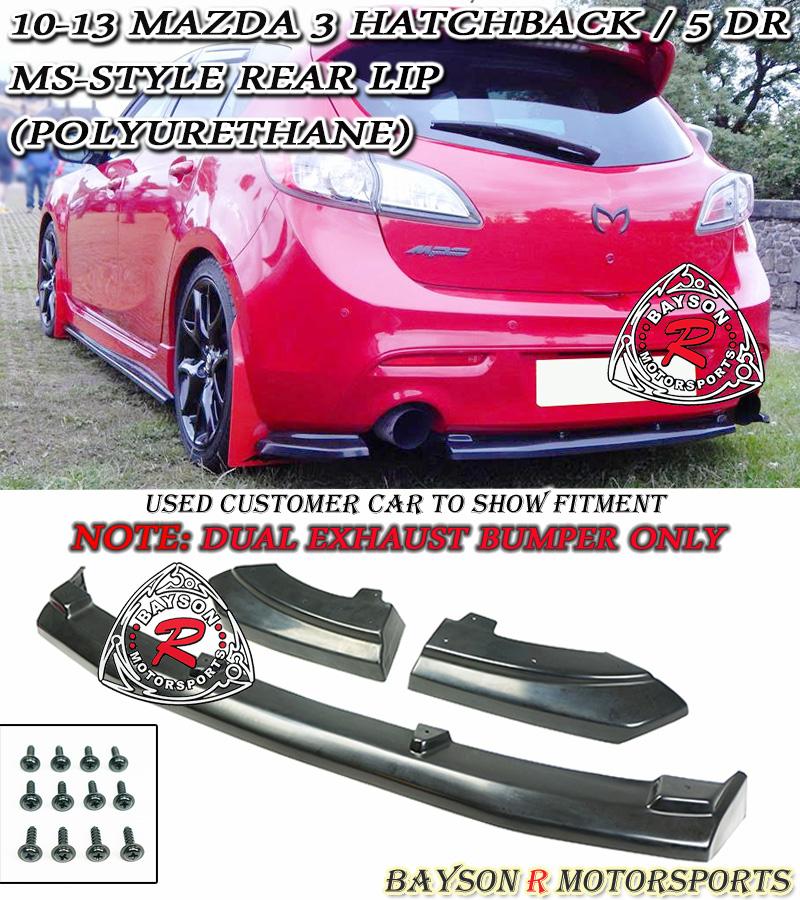 10-13 Mazdaspeed3 M'Z style Rear Lip (Dual Exhaust)
