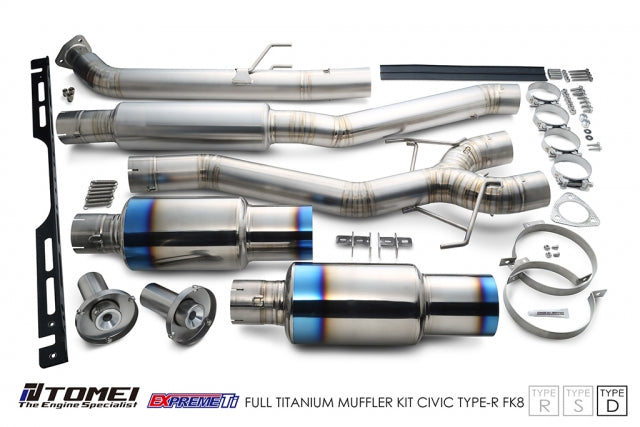 Tomei Full Titanium Expreme Ti Exhaust (Type D / Dual Muffler) - Honda Civic Type R FK8 17-21