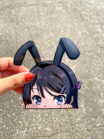 Sakurajima Mai Peeker Sticker