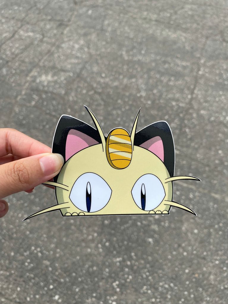 Meowth Peeker Sticker
