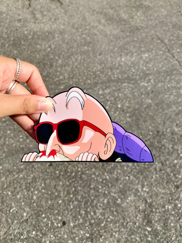 Master Roshi Nosebleed Peeker Sticker