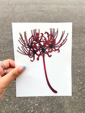 Spider Lily Peeker Sticker