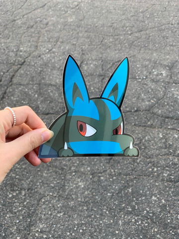 Lucario Peeker Sticker