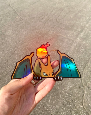 Holo Charizard Peeker Sticker