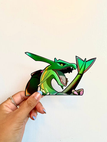 Holo Rayquaza Peeker Sticker