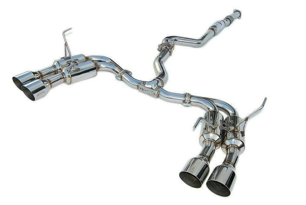 INVIDIA R400 STAINLESS STEEL CATBACK EXHAUST W/ POLISHED QUAD TIPS - 2022+ WRX