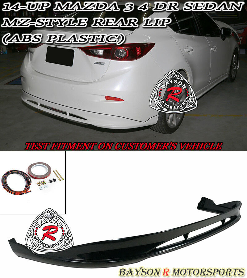 MZ STYLE REAR LIP FOR 2014-2018 MAZDA 3 4DR