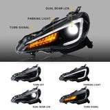 VLAND Dual Beam Projector Headlights for Toyota 86 GT86 2012-2020 / Subaru BRZ 2013-2020 / Scion FR-S 2013-2020